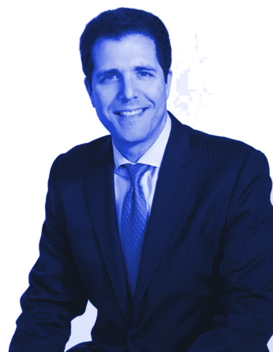 Mike Smith, portrait in blue